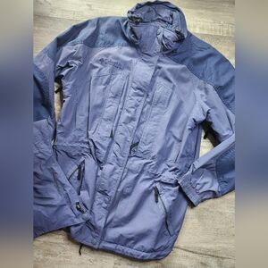 Columbia Two-Tone Purple Sport Interchange Windbreaker Jacket With Hood